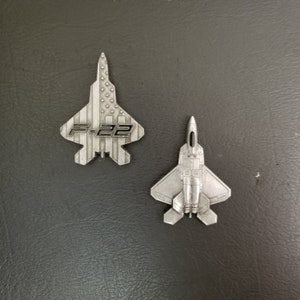 F-22 Raptor Aircraft Shaped Challenge Coin