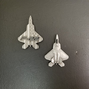 F-22 Raptor Aircraft Shaped Challenge Coin