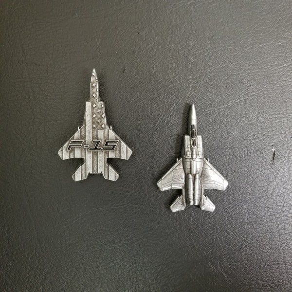F-15 Eagle Aircraft Shaped Challenge Coin