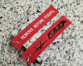 F-22 Raptor Remove Before Flight Key Chain Luggage Baggage Tag
