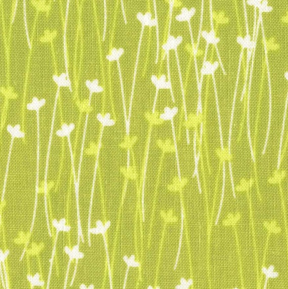 Fat Quarter vert floral tissu de coton