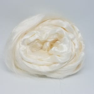 Bleached Tussah Silk Sliver