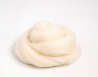 Wool Fiber Spinning Merino Roving - Natural