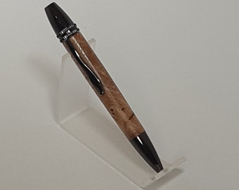 Polaris Twist Ball Point Pen in Dark Wood Finished with Gun Metal