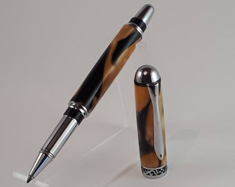 Handmade Roller Ball Pen, Hand Turned Pen, Acrylic, Gifts for Him