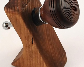 Handmade bottle stopper with chrome metal attachment