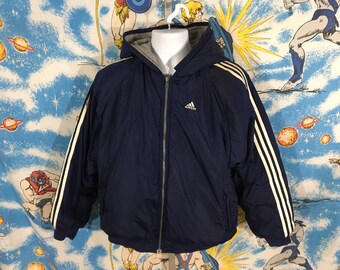 adidas men's reversible hooded jacket