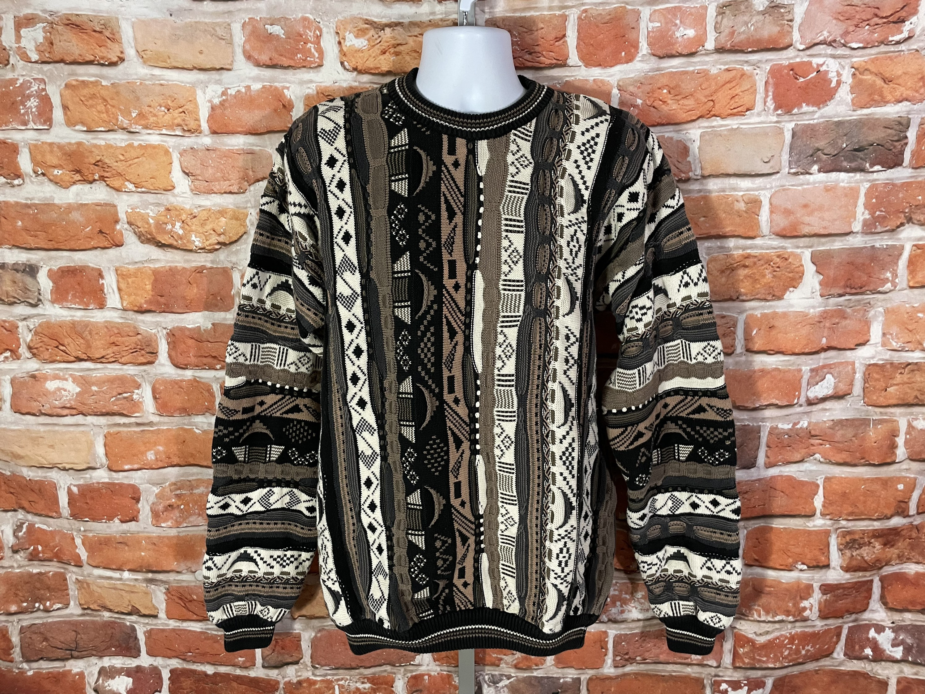 Vintage 90s Cotton Traders Mens Size Large COOGIE Style Biggie Sweater 