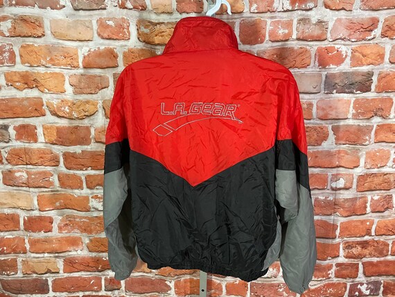 vintage LA GEAR windbreaker jacket - sz L - 80s 9… - image 2