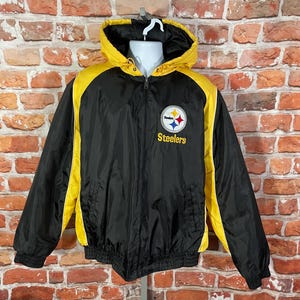 vntg y2k Pittsburgh Steelers jacket - sz XL - striped full zip