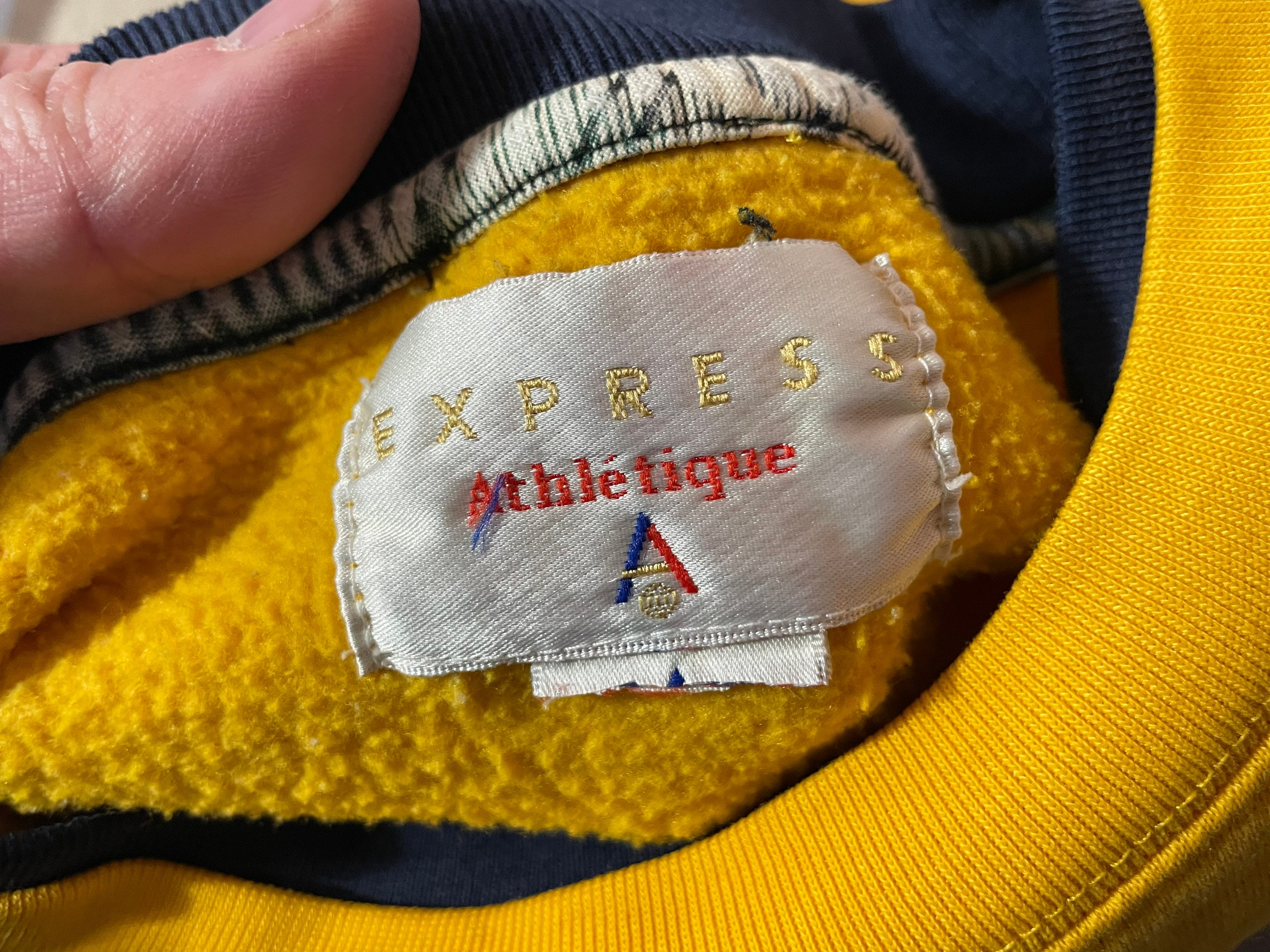 Vintage 90s Yellow Express EXP Athletique Boxy Fit