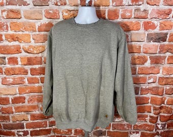 distressed thrashed Carhartt sweatshirt - sz XL Tall - grunge punk work crewneck