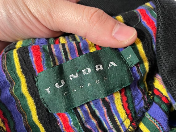 vintage 90s Tundra coogi style textured colorful … - image 3
