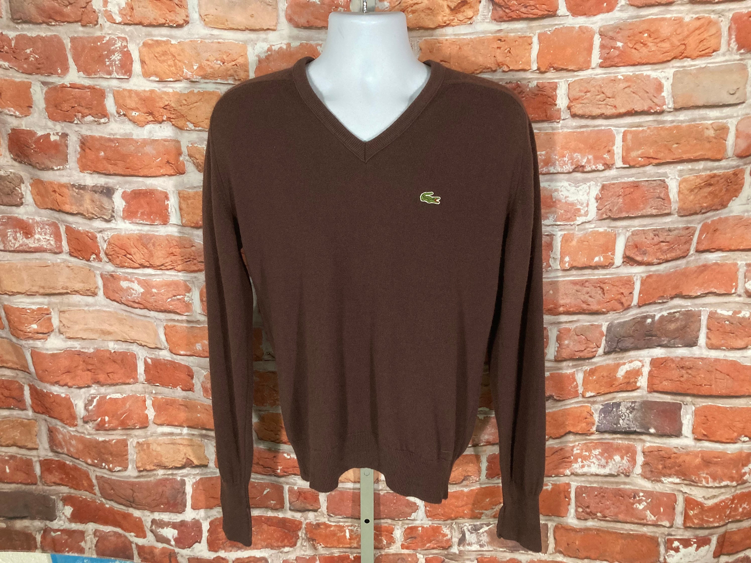 lacoste brown sweater