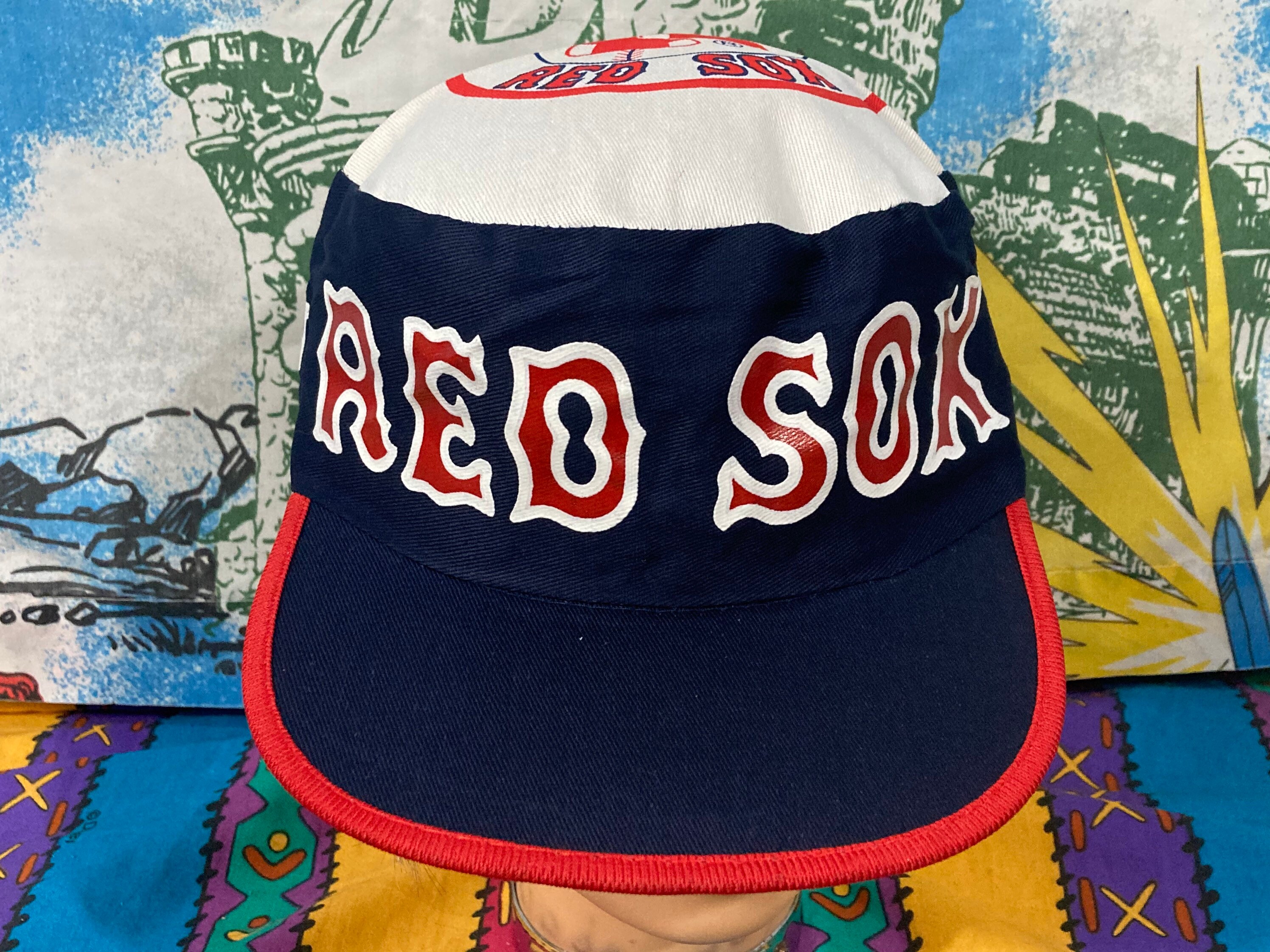 Vintage 1980s Boston Red Sox PAINTERS CAP 80s New Deadstock - Etsy