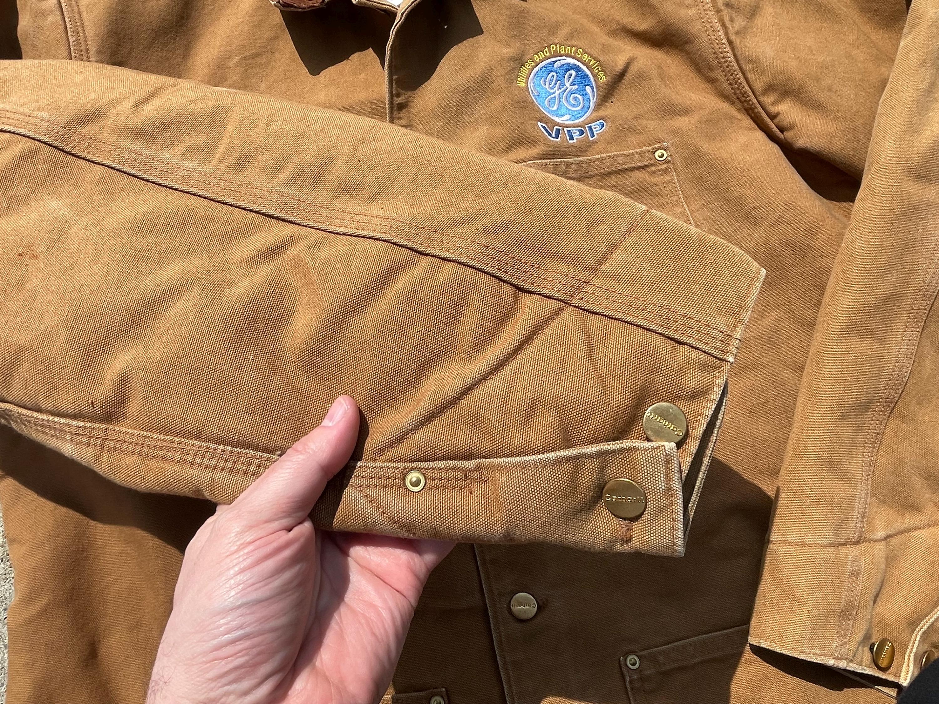 Vntg Carhartt CO1 Chore Jacket - Sz 44 TALL - GE General Electric