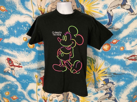 vintage Neon Mickey Mouse shirt - sz M - Mickey U… - image 2