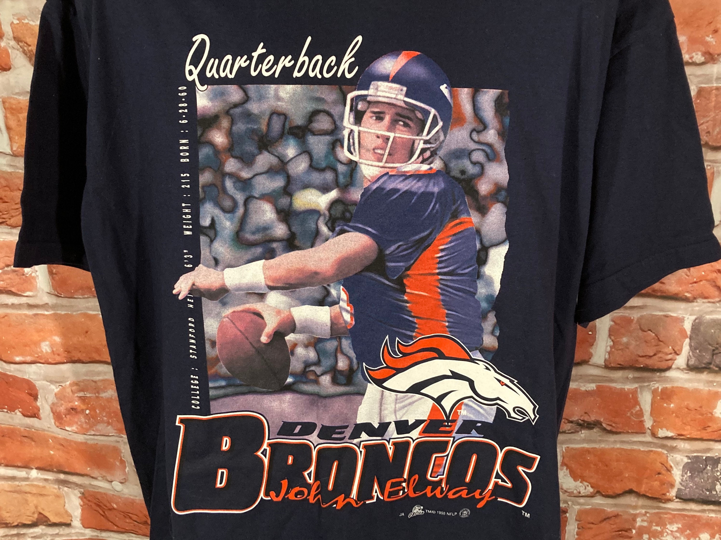 Vintage 1998 John Elway Denver Broncos Shirt - Sz XL - 90s NFL Tee