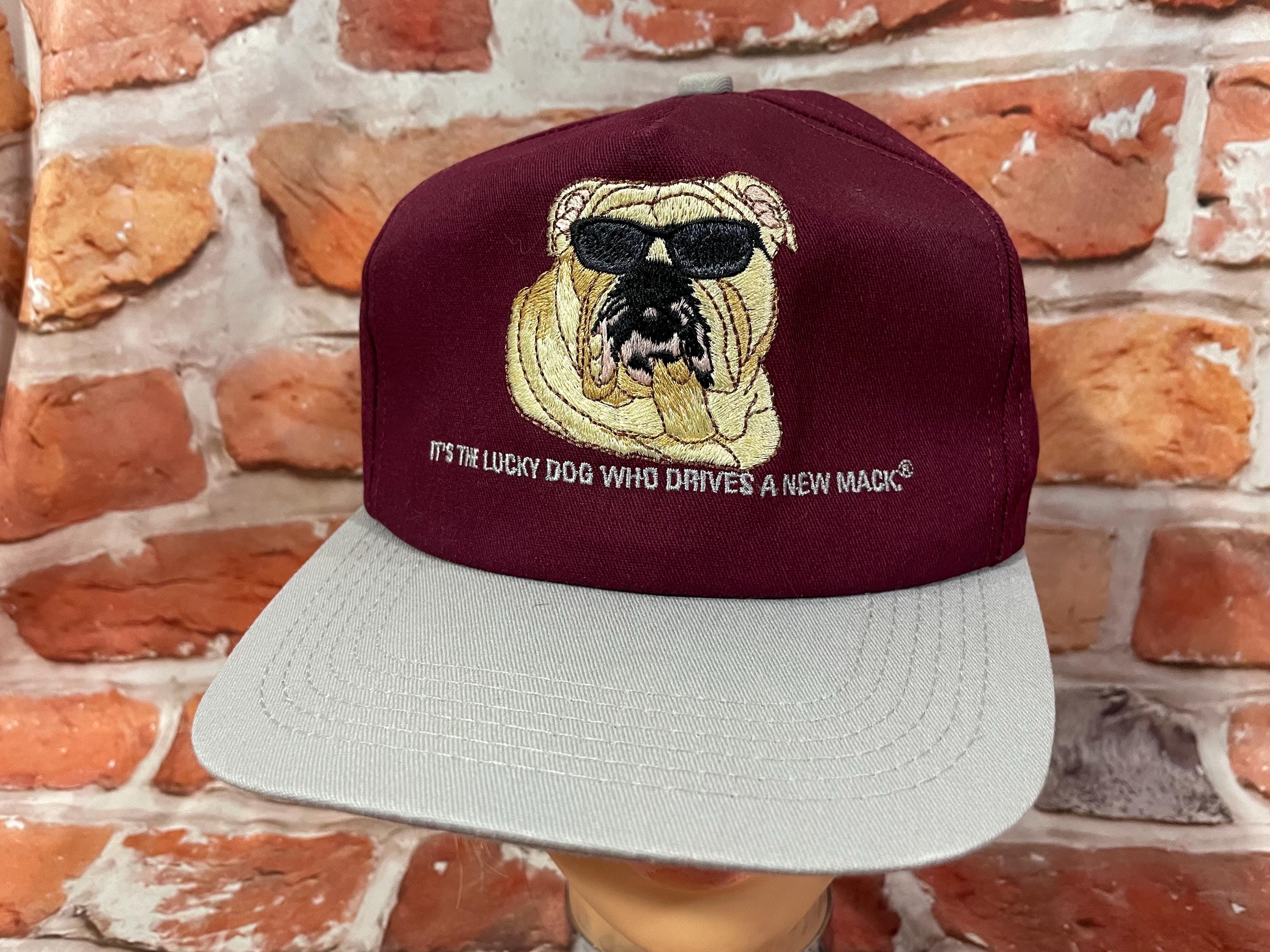 Retro Vintage Style Old Bulldog Logo Trucks Heavy Duty Hat Cap Flat Bill 80s 70s Georgia Bulldog Vintage Black Mesh Trucker Cap Hat Custom  main image 3
