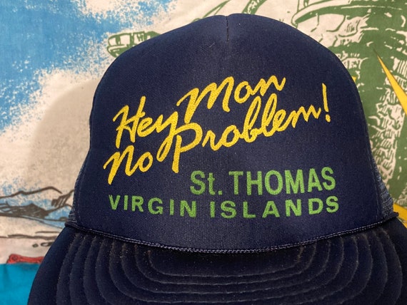 vintage Hey Mon No Problem mesh Virgin Islands tr… - image 2