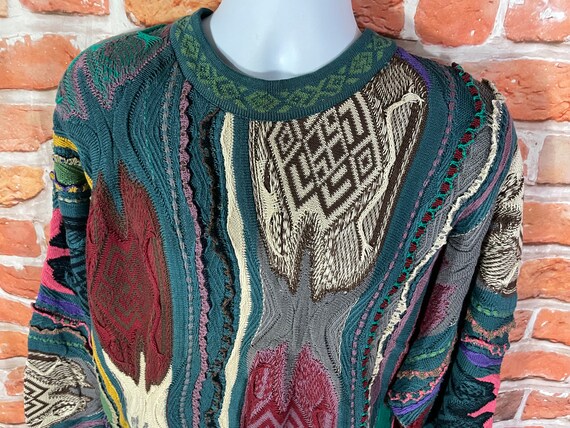 vintage authentic 90s Coogi textured knit sweater… - image 10