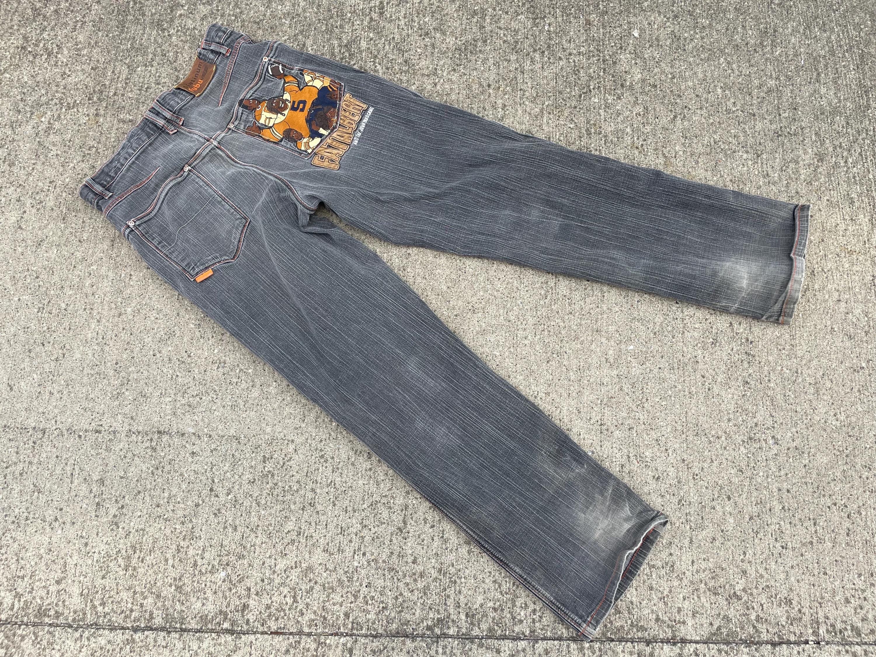 Vintage Fubu Platinum Fat Albert Jeans - Sz 34 X 32 - Y2k Vintage Fubu Platinum Fat Albert Jeans - Sz 34 X 32 - Y2k
