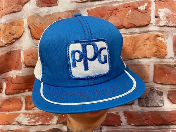 vintage PPG patch mesh trucker snapback hat pittsburgh 80s 90s cap