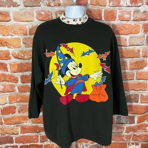 vintage Glow In The Dark Mickey Mouse Halloween sweatshirt fits XL bild 1