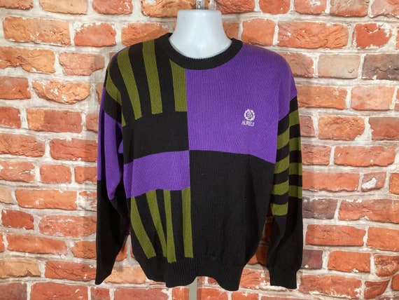 vintage 80s 90s Aureus purple/green/black colorbl… - image 1