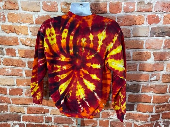vintage 90s tie dye sweatshirt - sz M - grunge hi… - image 4