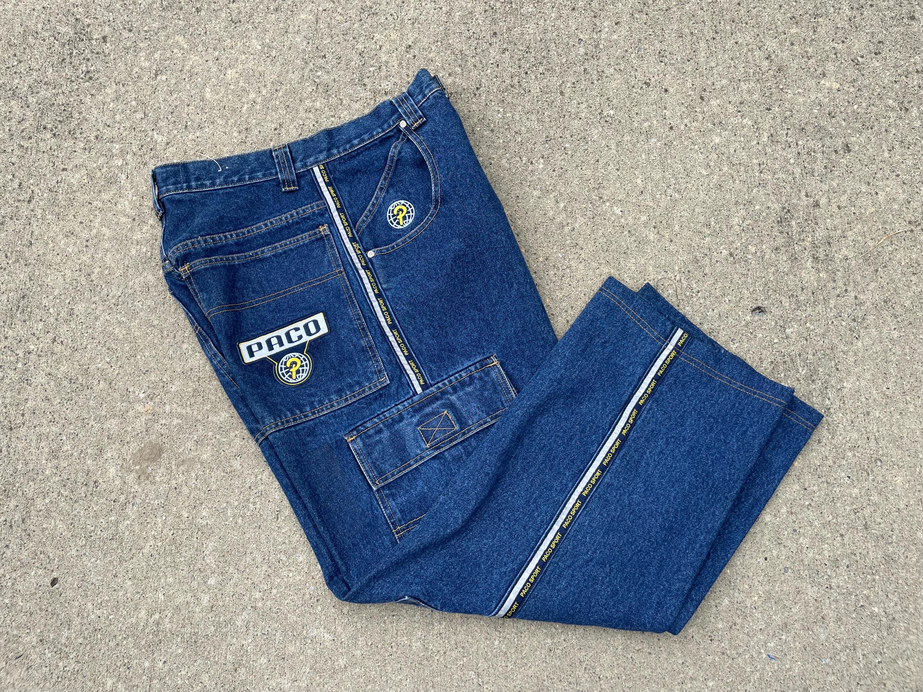 Vintage Paco Sport Baggy Striped Jeans - Sz 31 X 32 - Skater Vintage Paco Sport Baggy Striped Jeans - Sz 31 X 32 - Skater