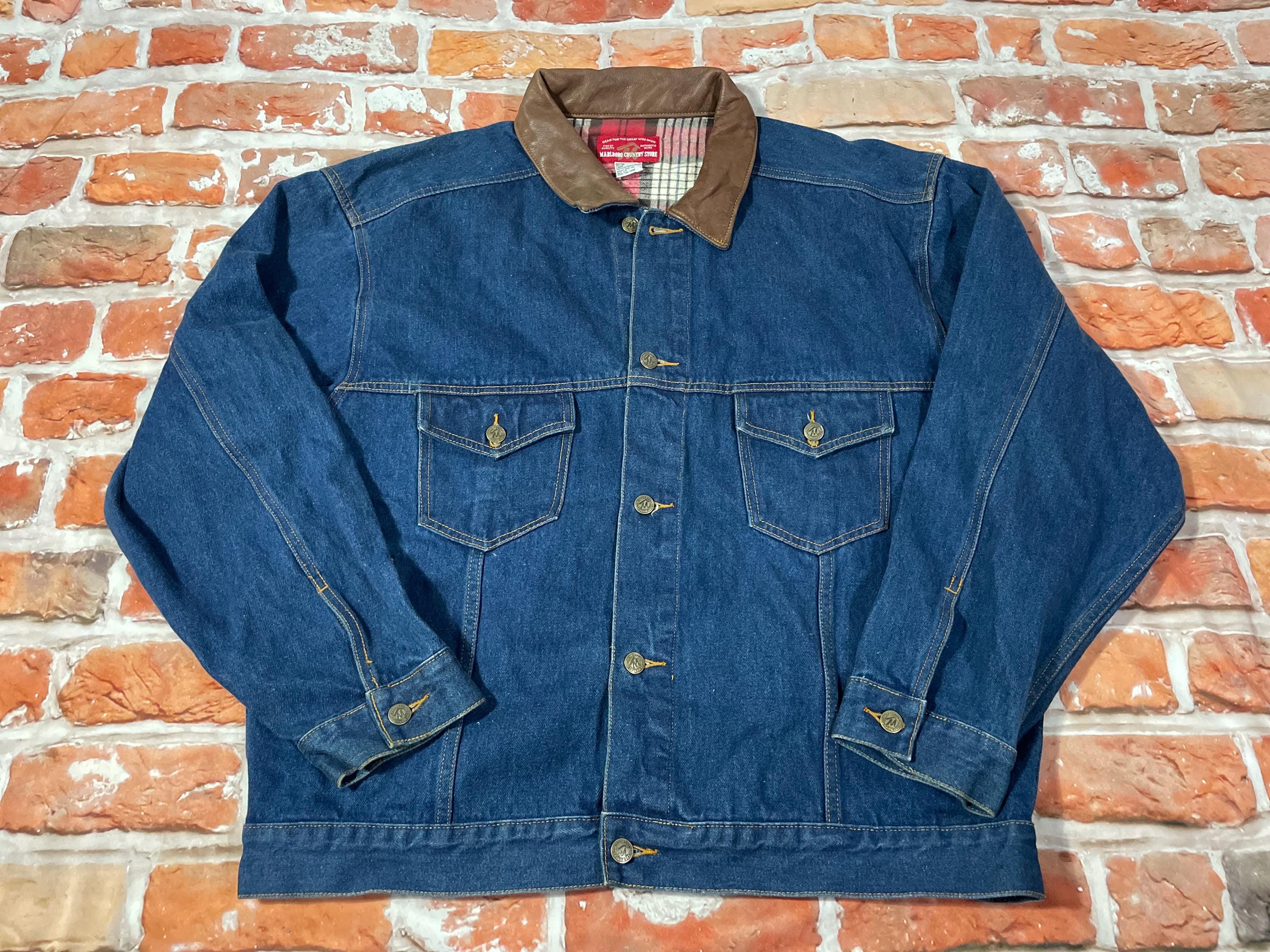 90s Marlboro トラッカージャケット ワークジャケット Vintage 90's Marlboro Collar Trucker Jean Jacket