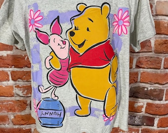 ピグレットTシャツ、くまのプーさん漫画グラフィックTシャツ - Etsy 日本