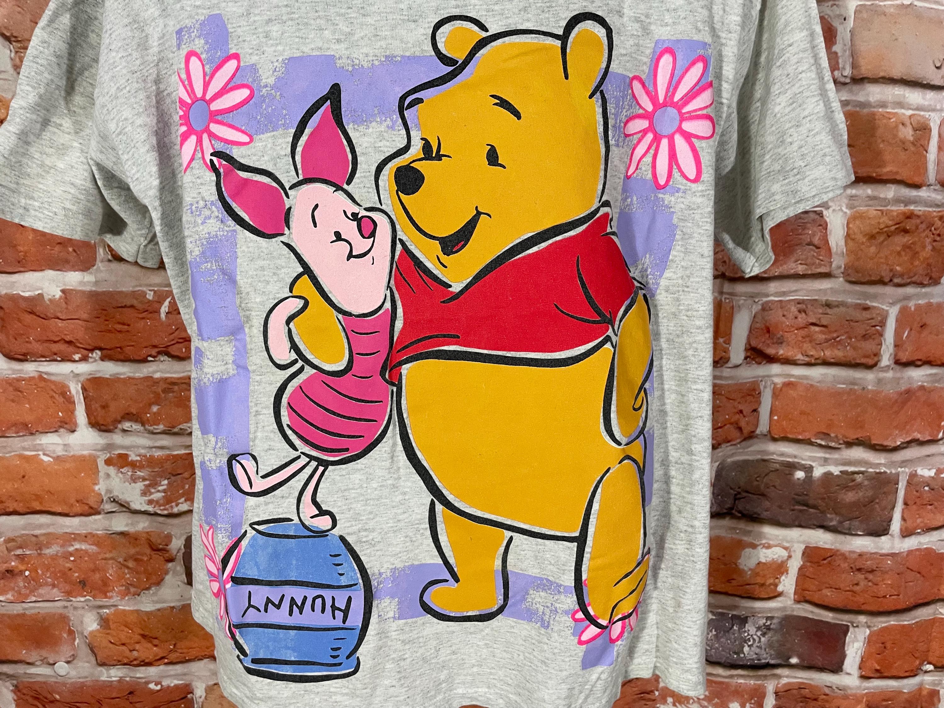 90年代ヴィンテージ くまのプーさん＆ピグレットシャツ - オーバー 