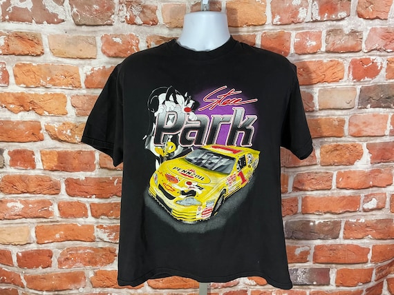 Vintage 90s Steve Park Sylvester Tweety Shirt - Sz M - Nascar