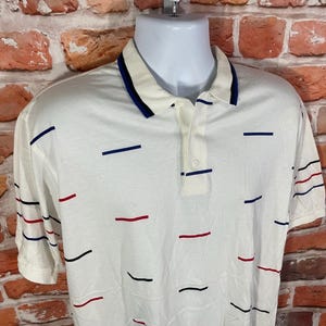 vintage Par Four funky striped golf polo shirt sz XL single stitched 80s 90s