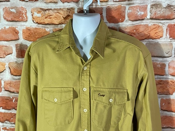 vintage Duxbak chamois heavy button up field/work… - image 5