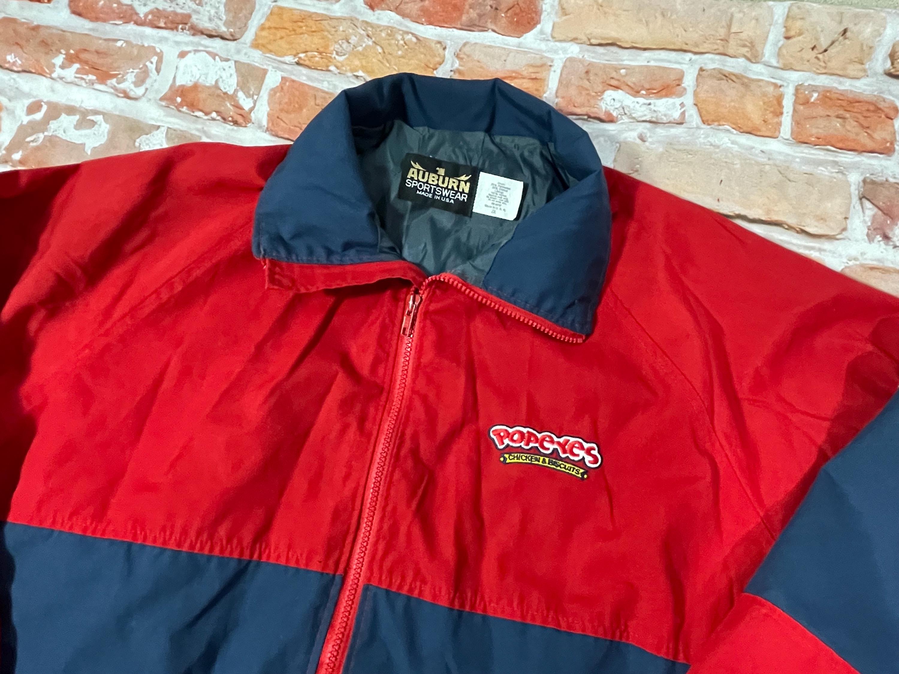 Popeyes Fried Chicken & Biscuits Colorblock 90s Vintage Jacket