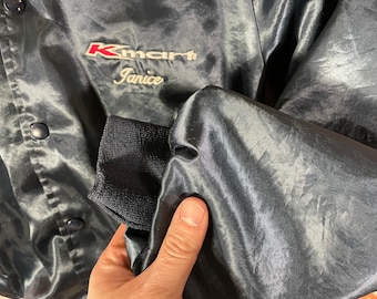 Vintage 80s K Mart Janice Satin Bomber Jacket - Fits M/L - Grunge