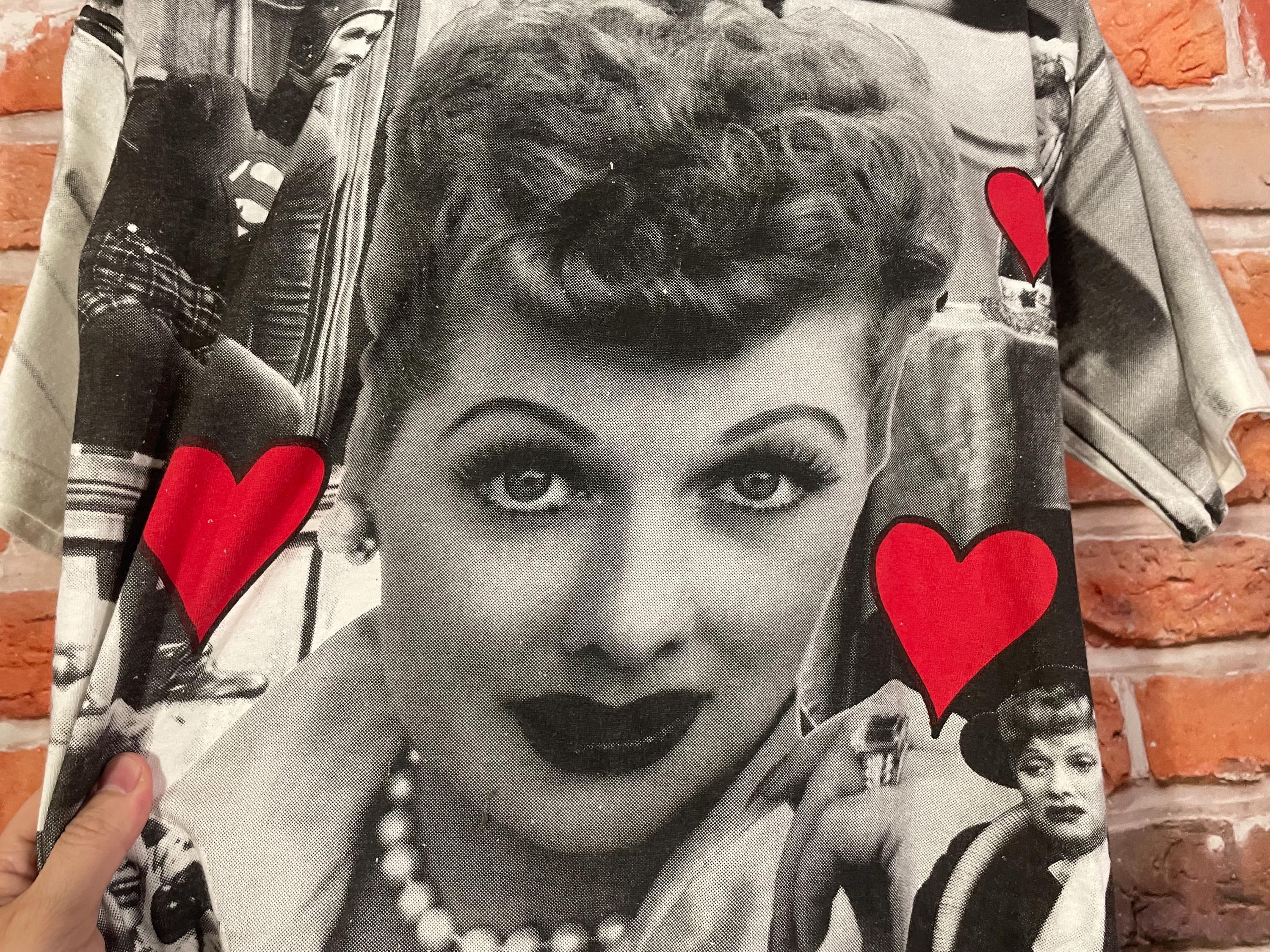 Vintage I Love Lucy All Over Print 90s Shirt Sz L Aop Graphic Tee