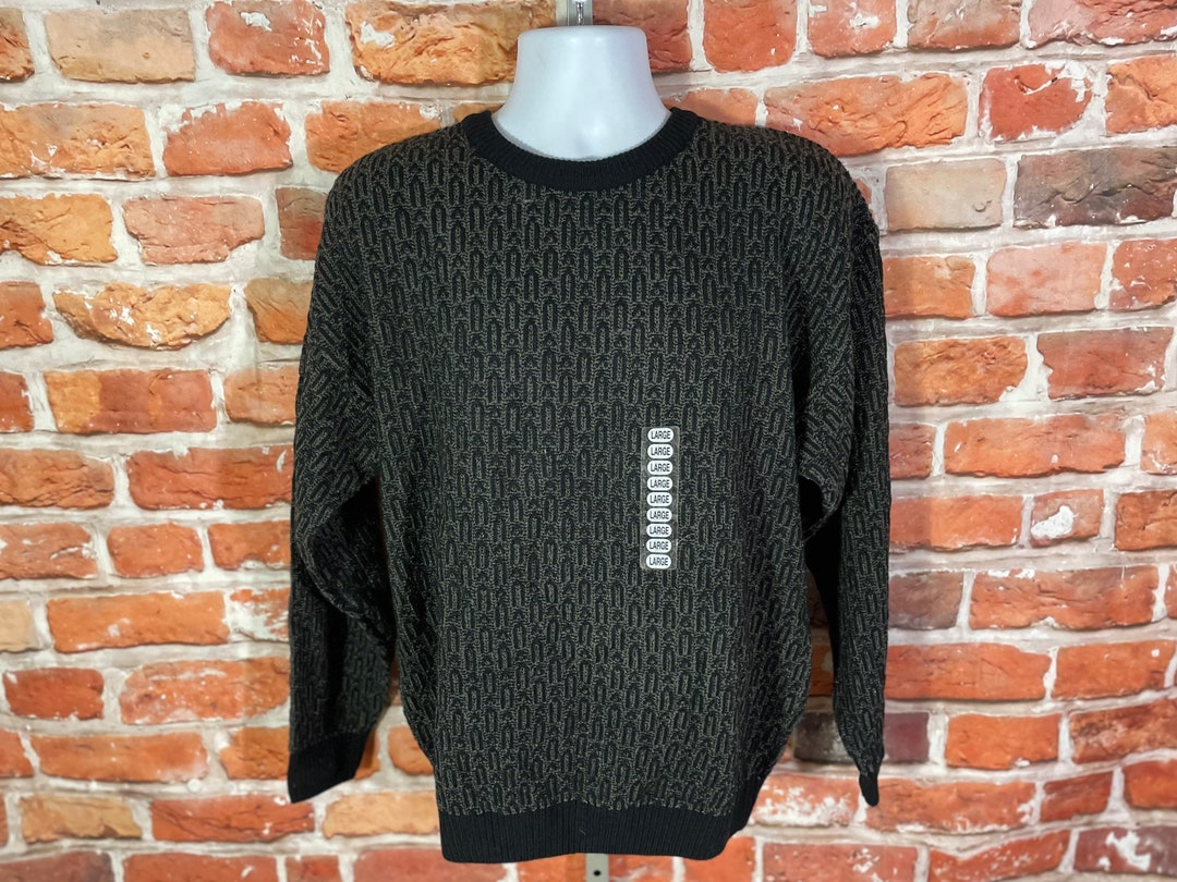 Vintage 90s Deadstock Jantzen Textured Sweater - Sz L - Grunge