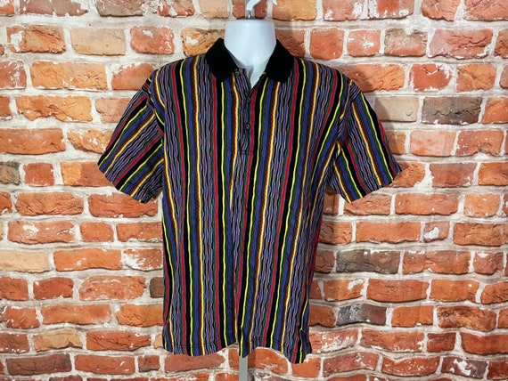 vintage 90s Tundra coogi style textured colorful … - image 4