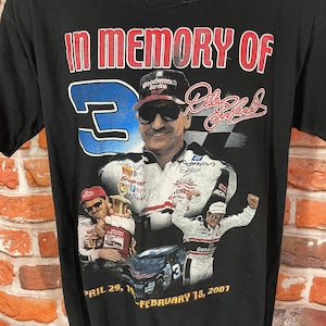 vintage Dale Earnhardt memorial shirt - sz L - y2k nascar
