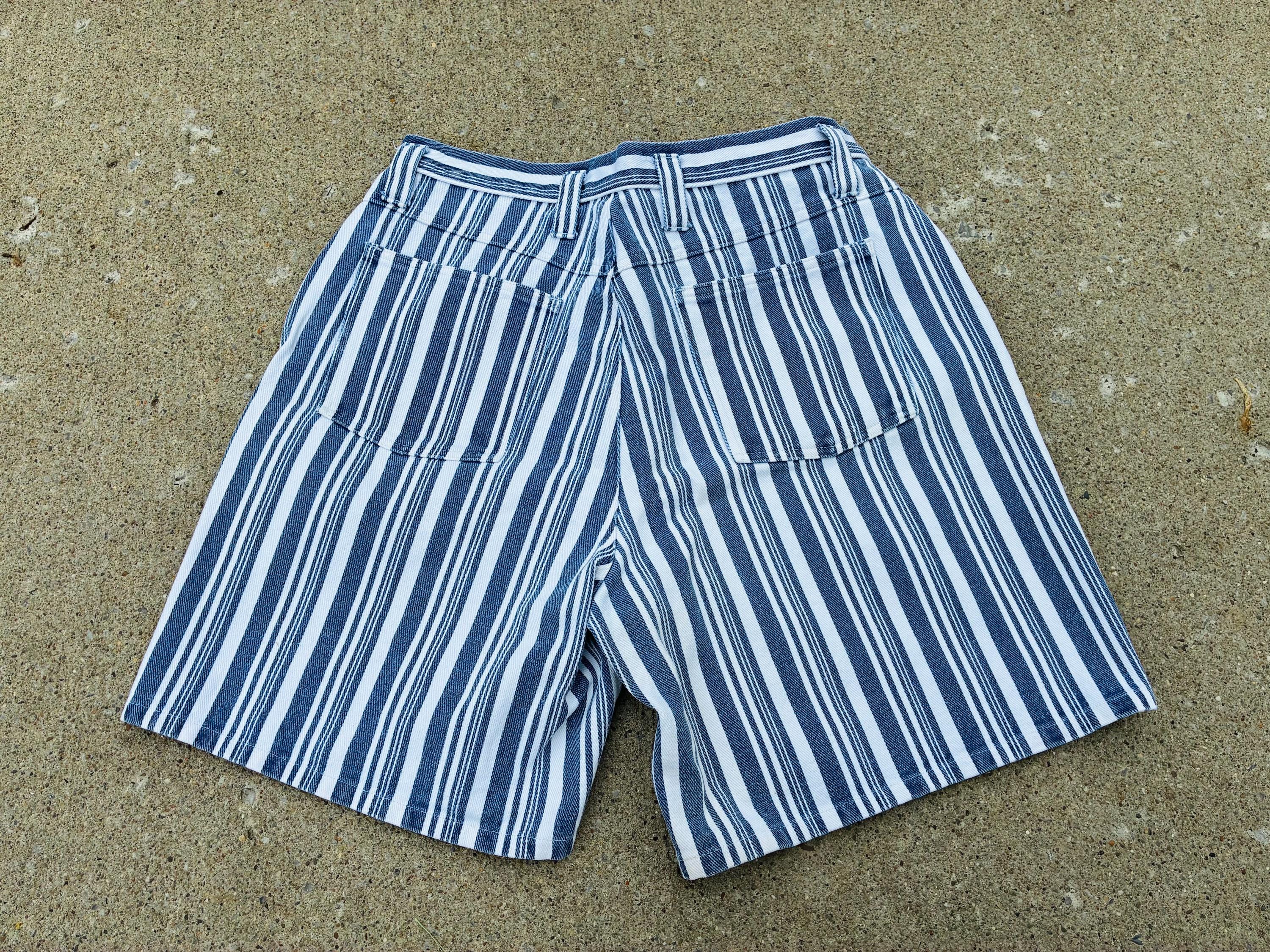 1980s Striped Shorts - Etsy