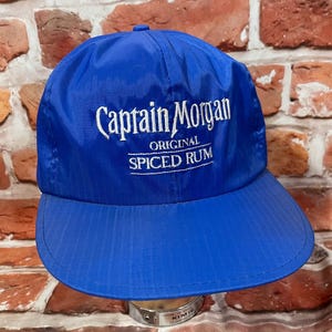 vintage Captain Morgan Spiced Rum nylon snapback promo 90s hat