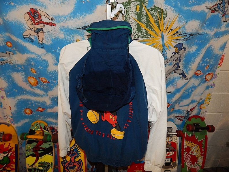 mickey mouse nautica full zip coat sz L vintage 90s Mickey /& Co Tommy Hilfiger inspired sailing jacket