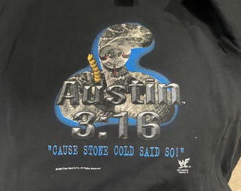 Vintage Stone Cold Steve Austin Tee – 90s WWF Wrestling, Kids L (7)