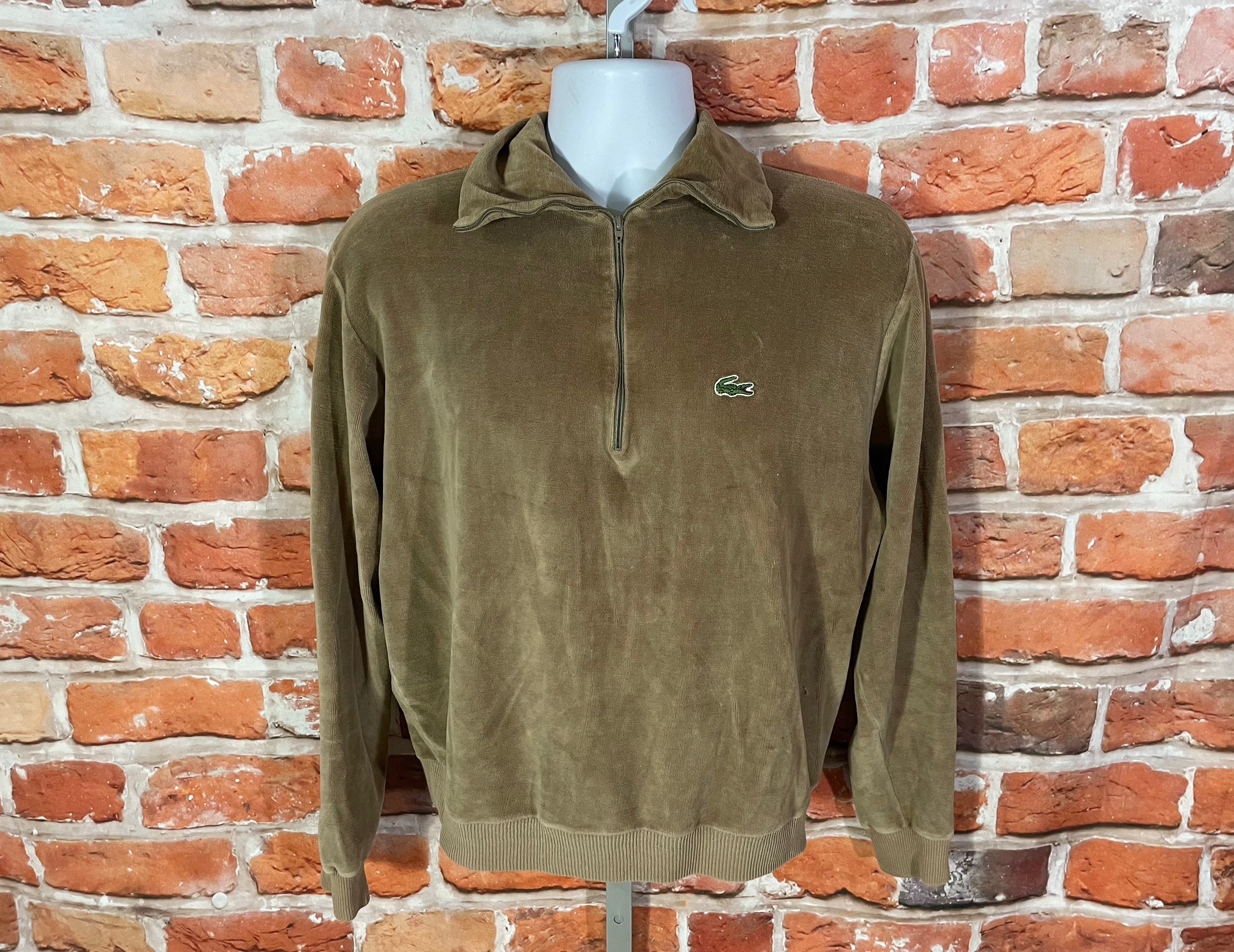 Vintage Velour Izod Lacoste 1/4 Zip Long-sleeve Etsy