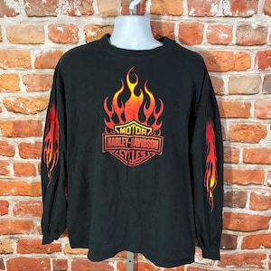 Harley Davidson Flame Long Sleeve - Etsy