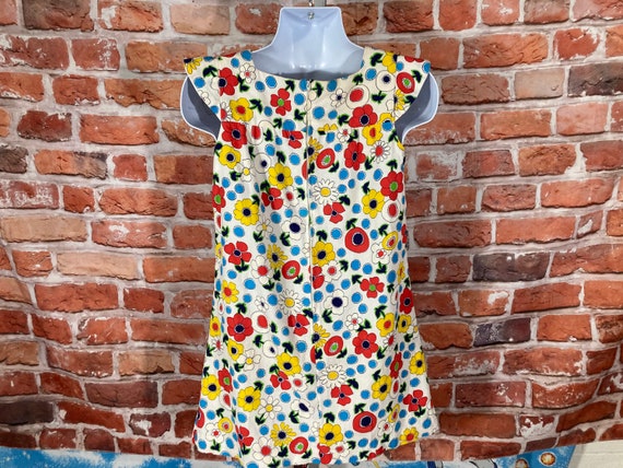 vintage flower dress 60s colorful flowers all ove… - image 5